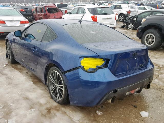 JF1ZNAA16D2730937 - 2013 TOYOTA SCION FR-S BLUE photo 3