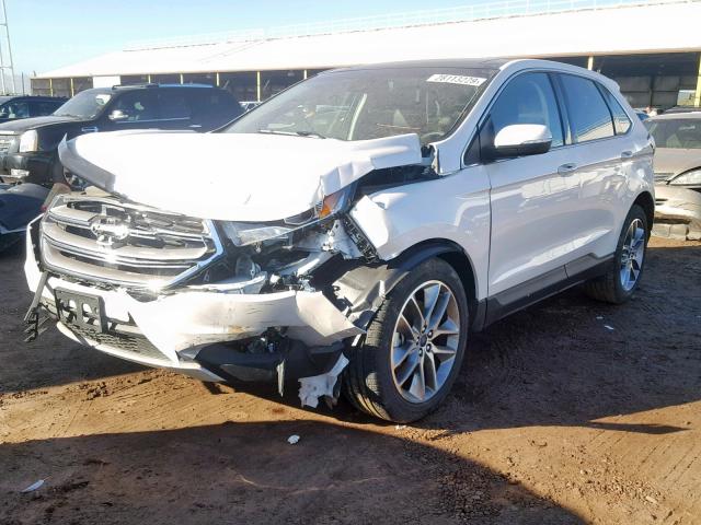 2FMPK4K99JBC27047 - 2018 FORD EDGE TITAN WHITE photo 2