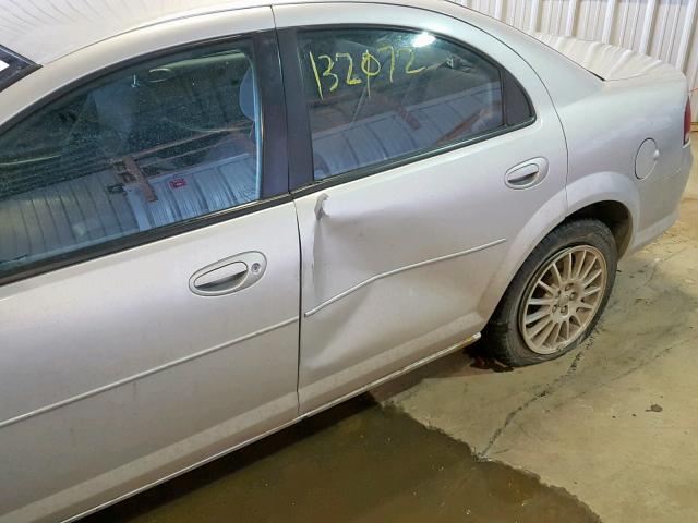 1C3EL56R24N378415 - 2004 CHRYSLER SEBRING LX SILVER photo 9