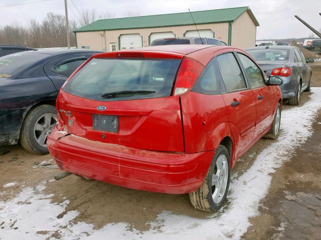 1FAFP37NX7W286347 - 2007 FORD FOCUS ZX5 RED photo 4