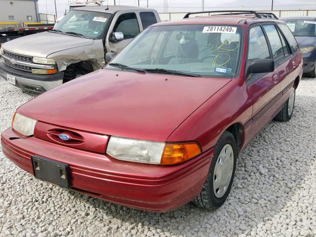 1FASP15J4SW102192 - 1995 FORD ESCORT LX RED photo 2