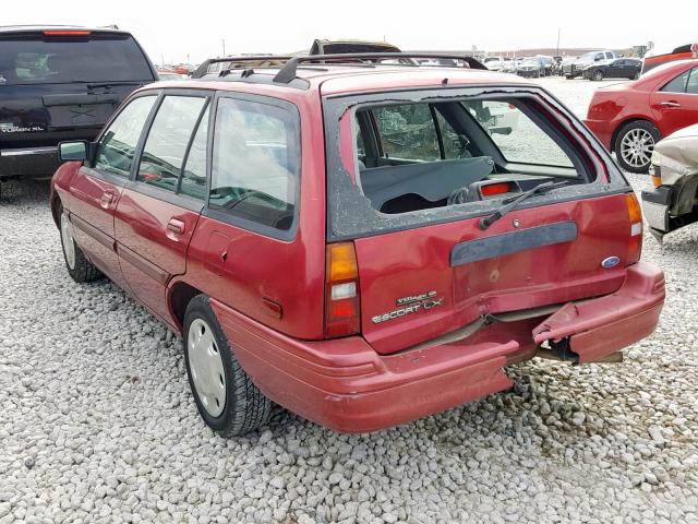 1FASP15J4SW102192 - 1995 FORD ESCORT LX RED photo 3