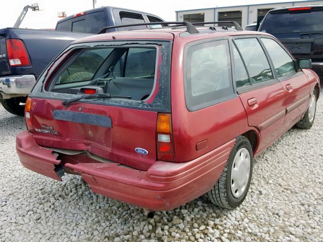 1FASP15J4SW102192 - 1995 FORD ESCORT LX RED photo 4