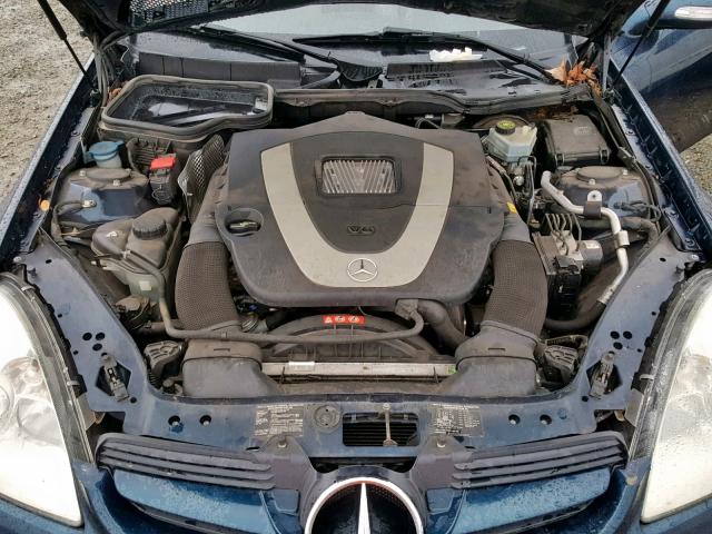 WDBWK54F77F158034 - 2007 MERCEDES-BENZ SLK 280 BLUE photo 7