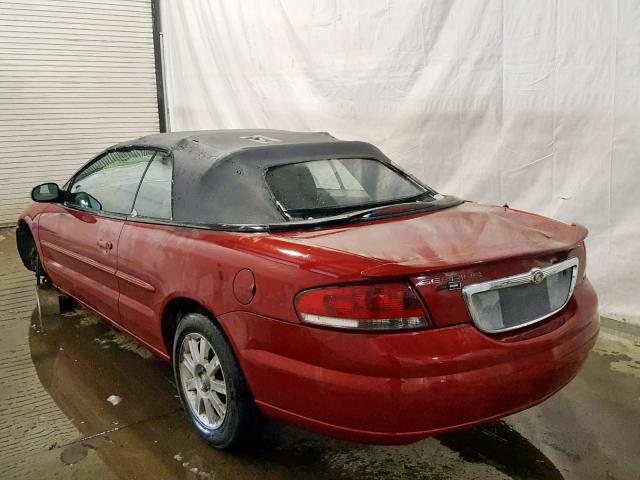 1C3EL75R32N328620 - 2002 CHRYSLER SEBRING GT RED photo 3