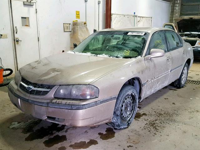 2G1WF55E119251751 - 2001 CHEVROLET IMPALA TAN photo 2