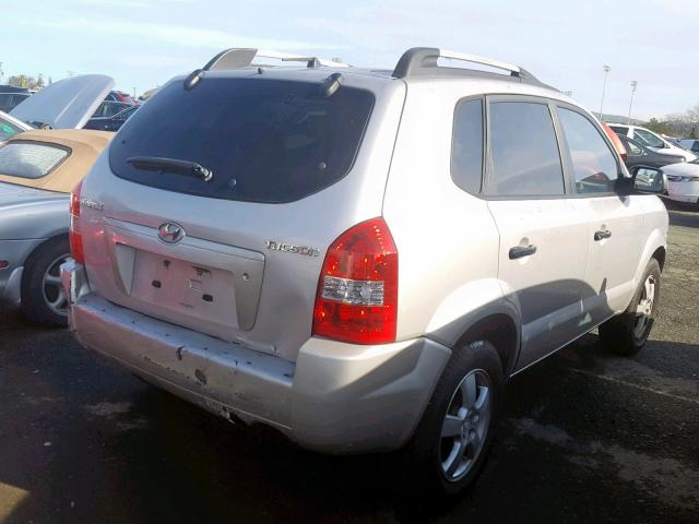 KM8JM12B85U107631 - 2005 HYUNDAI TUCSON GL SILVER photo 4