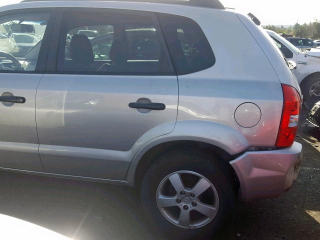 KM8JM12B85U107631 - 2005 HYUNDAI TUCSON GL SILVER photo 9