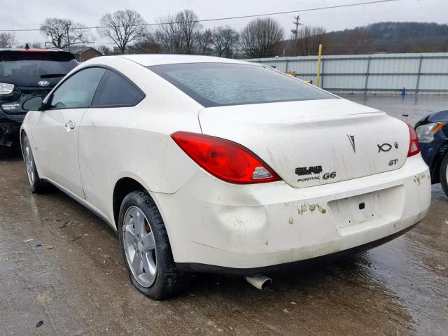 1G2ZH17N284138283 - 2008 PONTIAC G6 GT WHITE photo 3