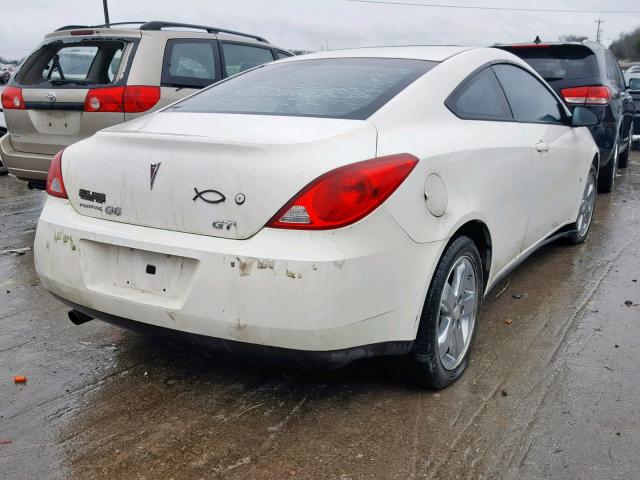 1G2ZH17N284138283 - 2008 PONTIAC G6 GT WHITE photo 4