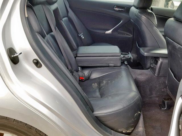 JTHBK262575026113 - 2007 LEXUS IS 250 SILVER photo 6