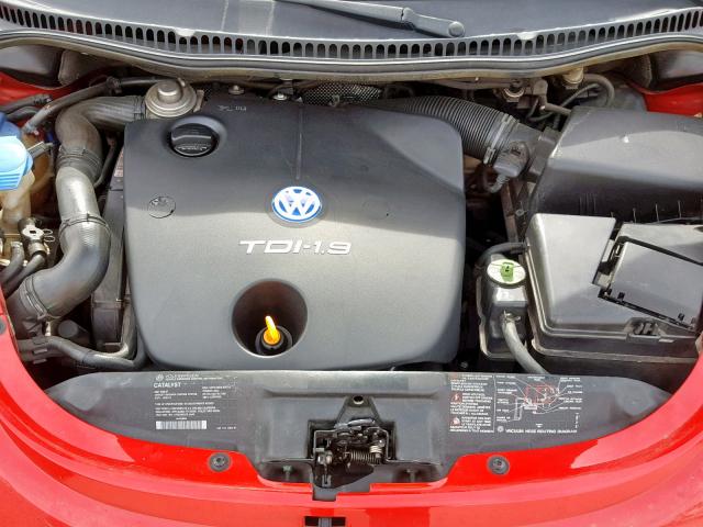 3VWCP21C62M405290 - 2002 VOLKSWAGEN NEW BEETLE წითელი ფოტო 7
