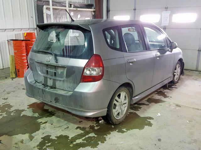 JHMGD37637S042397 - 2007 HONDA FIT S SILVER photo 4