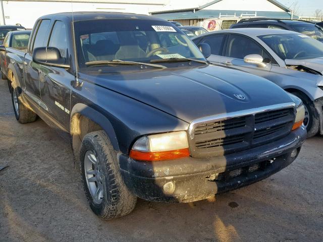 1B7HL48X72S682546 - 2002 DODGE DAKOTA QUA GRAY photo 1