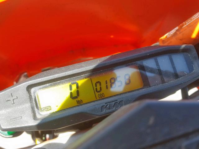 VBKEXH40XHM293855 - 2017 KTM 350 EXC-F ORANGE photo 8