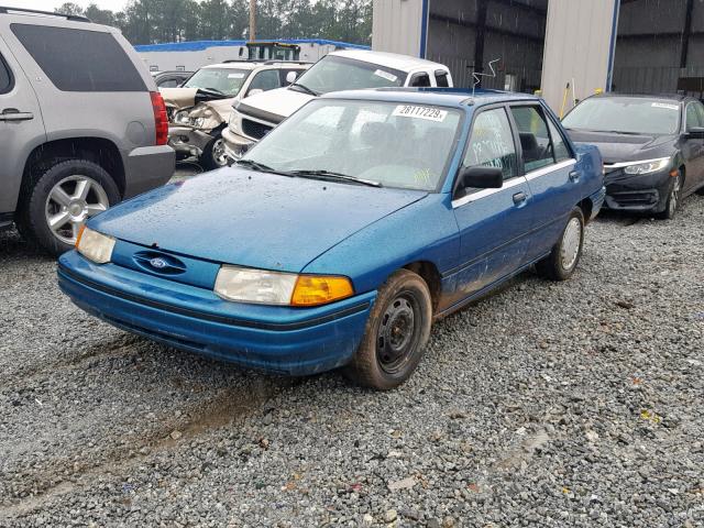 3FAPP13J4PR180796 - 1993 FORD ESCORT LX TURQUOISE photo 2