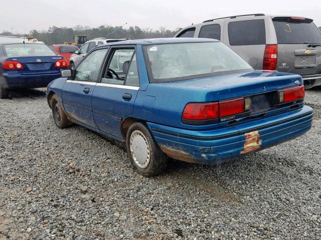 3FAPP13J4PR180796 - 1993 FORD ESCORT LX TURQUOISE photo 3