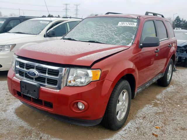 1FMCU0DG0BKA08935 - 2011 FORD ESCAPE XLT RED photo 2