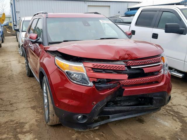 1FM5K8F89DGA83321 - 2013 FORD EXPLORER L RED photo 1