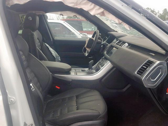 SALWS2VF3GA547886 - 2016 LAND ROVER RANGE ROVE WHITE photo 5