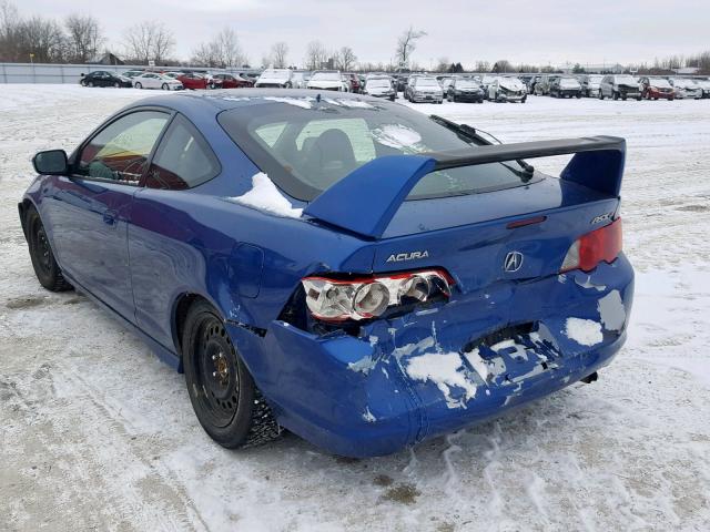 JH4DC53094S800421 - 2004 ACURA RSX TYPE-S BLUE photo 3