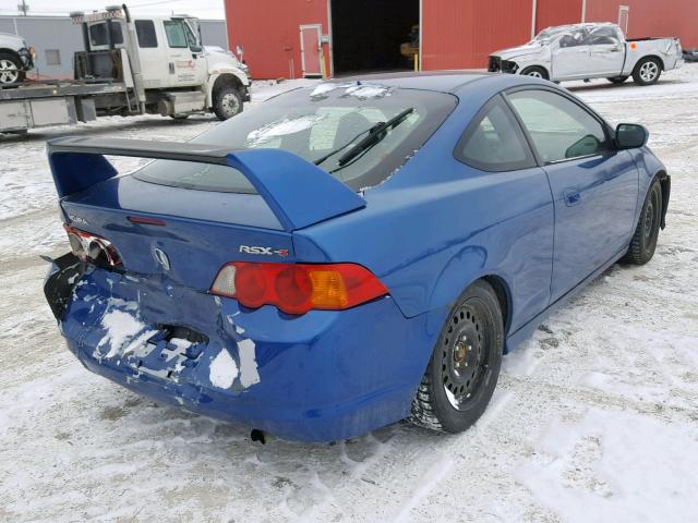 JH4DC53094S800421 - 2004 ACURA RSX TYPE-S BLUE photo 4