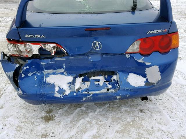 JH4DC53094S800421 - 2004 ACURA RSX TYPE-S BLUE photo 9