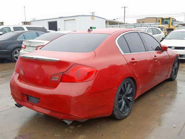 JN1CV6AP7AM401409 - 2010 INFINITI G37 BASE RED photo 4