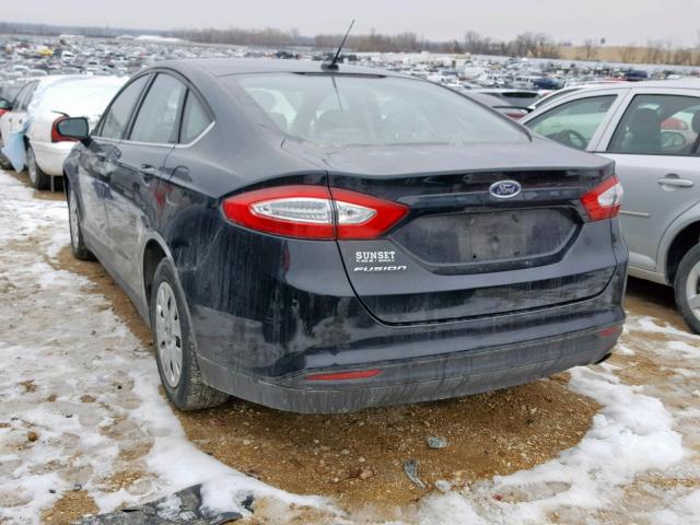 3FA6P0G78ER355620 - 2014 FORD FUSION S BLACK photo 3