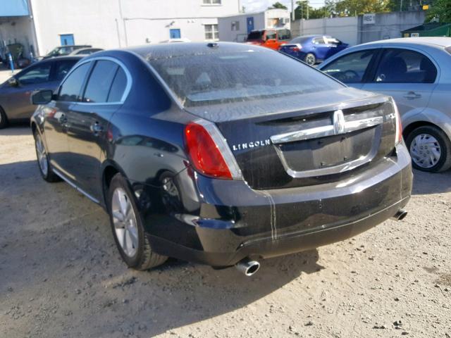 1LNHM93R09G617484 - 2009 LINCOLN MKS BLACK photo 3