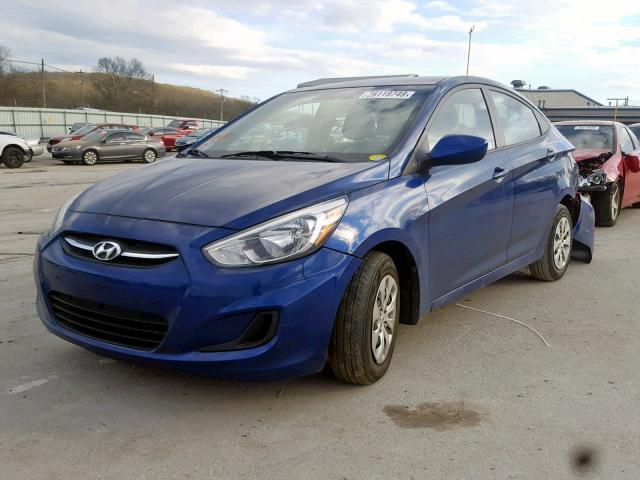 KMHCT4AE7HU215350 - 2017 HYUNDAI ACCENT SE BLUE photo 2