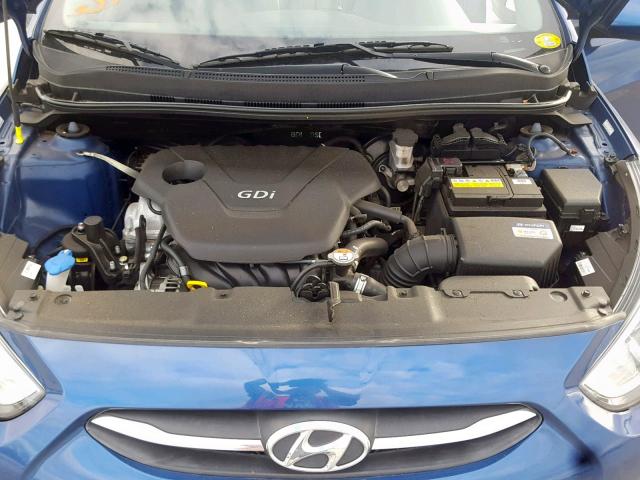 KMHCT4AE7HU215350 - 2017 HYUNDAI ACCENT SE BLUE photo 7