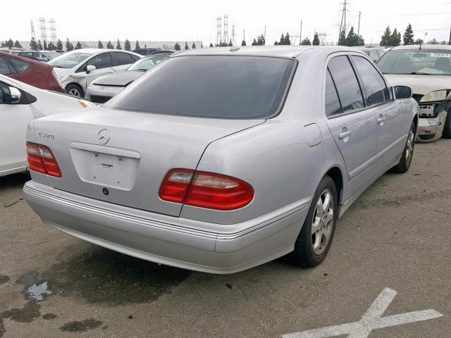 WDBJF65J92B397852 - 2002 MERCEDES-BENZ E 320 SILVER photo 4