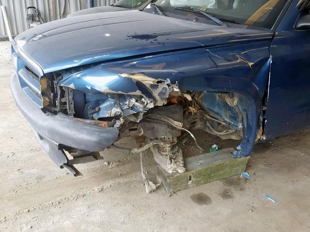 1D7HL12X43S367637 - 2003 DODGE DAKOTA SXT BLUE photo 9