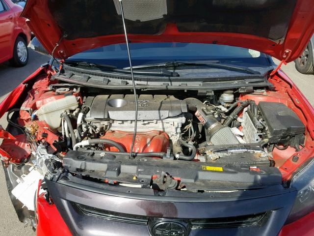 JTKJF5C7XD3051186 - 2013 TOYOTA SCION TC RED photo 7