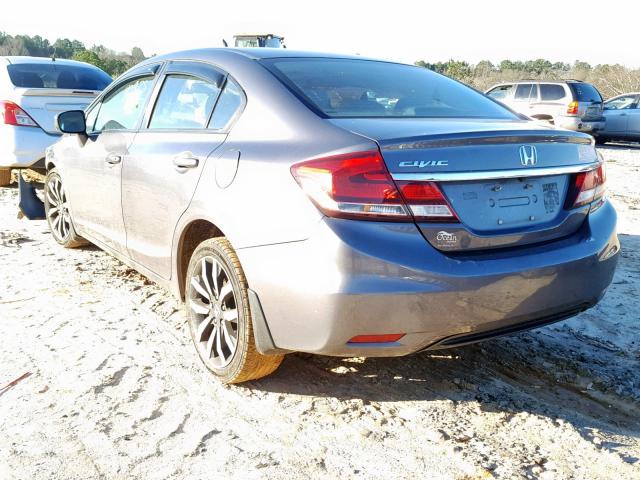 19XFB2F95EE064474 - 2014 HONDA CIVIC EXL SILVER photo 3