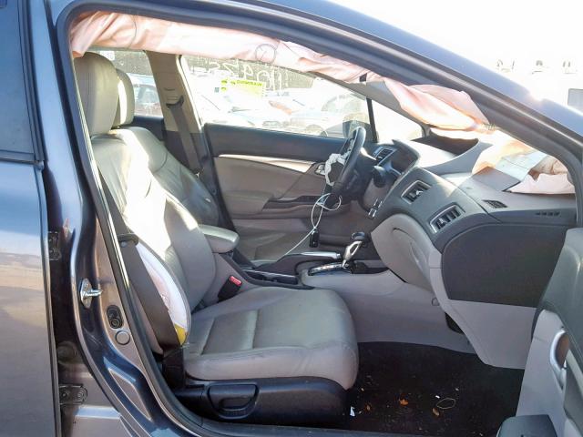 19XFB2F95EE064474 - 2014 HONDA CIVIC EXL SILVER photo 5