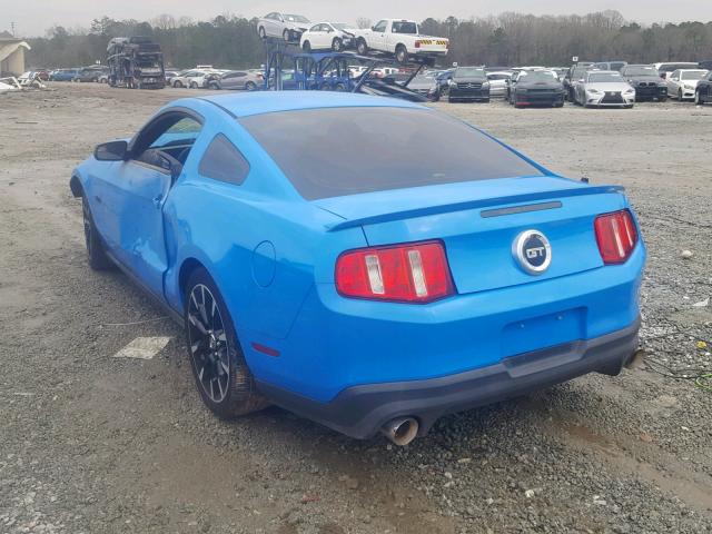 1ZVBP8CF5C5259445 - 2012 FORD MUSTANG GT BLUE photo 3