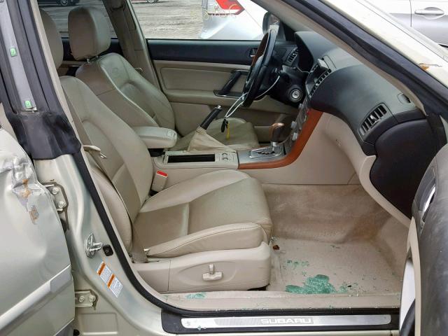 4S4BP86C654352645 - 2005 SUBARU LEGACY OUT TAN photo 5