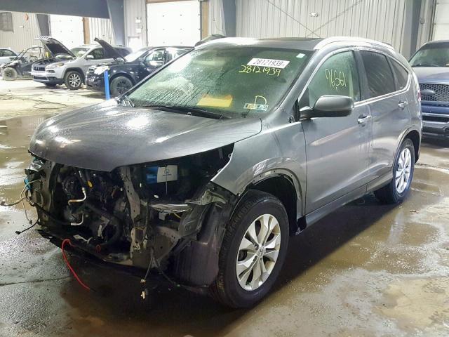 5J6RM4H71CL029931 - 2012 HONDA CR-V EXL GRAY photo 2