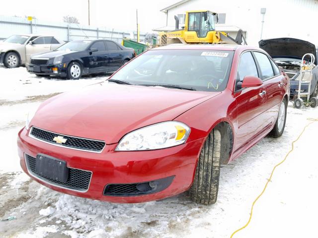 2G1WC5E38D1116972 - 2013 CHEVROLET IMPALA LTZ RED photo 2