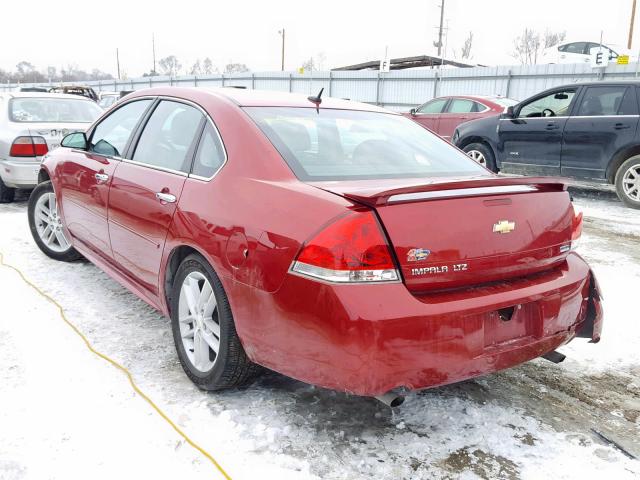 2G1WC5E38D1116972 - 2013 CHEVROLET IMPALA LTZ RED photo 3