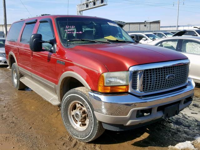 1FMNU43S1YEB63894 - 2000 FORD EXCURSION RED photo 1