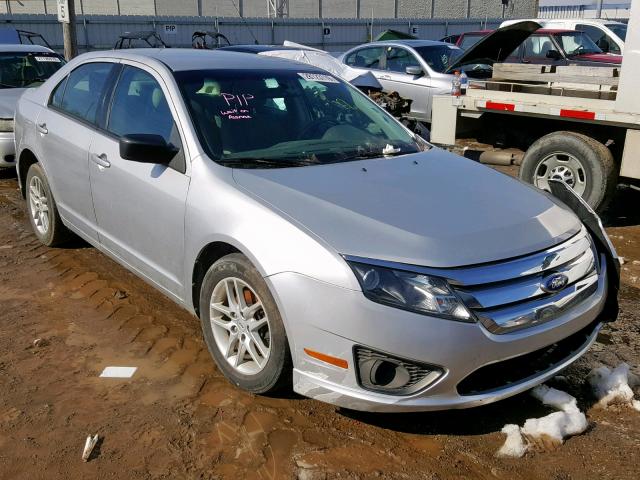 3FAHP0GA7CR270916 - 2012 FORD FUSION S SILVER photo 1