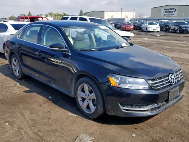 1VWBP7A37DC124743 - 2013 VOLKSWAGEN PASSAT SE BLACK photo 1