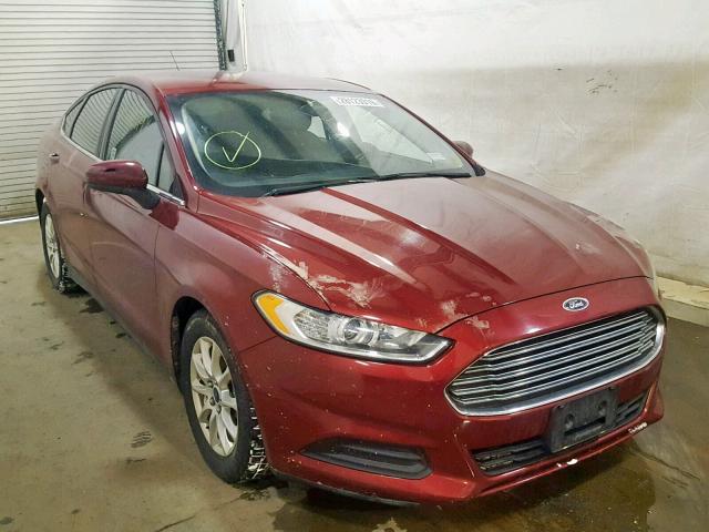 3FA6P0G76FR156535 - 2015 FORD FUSION S MAROON photo 1