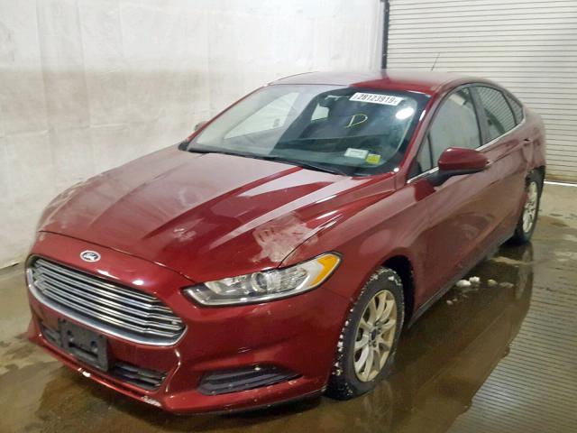 3FA6P0G76FR156535 - 2015 FORD FUSION S MAROON photo 2