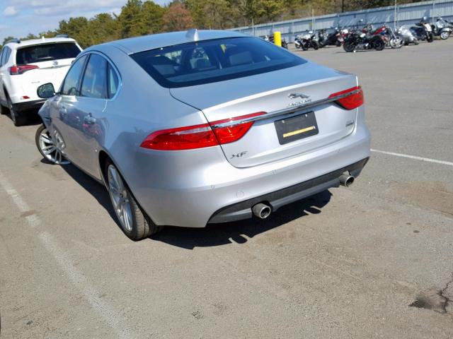 SAJBK4BV7GCY13011 - 2016 JAGUAR XF PRESTIG SILVER photo 3