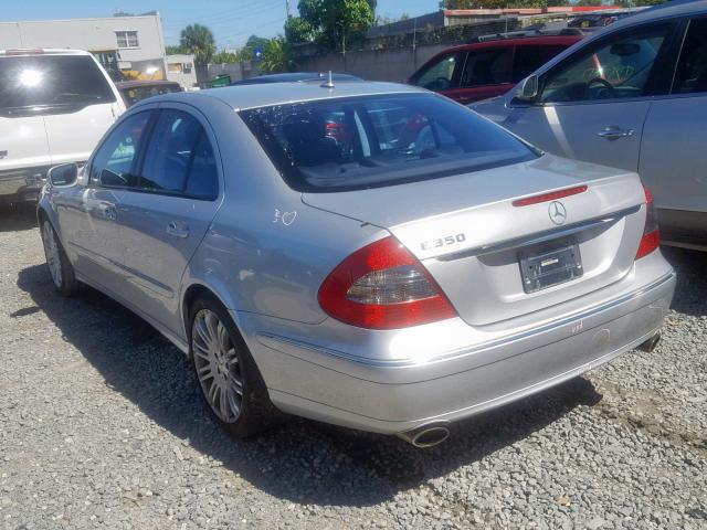 WDBUF56X67B177523 - 2007 MERCEDES-BENZ E 350 SILVER photo 3