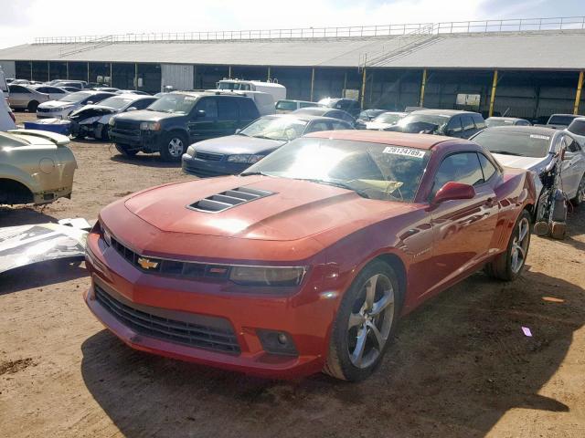 2G1FJ1EJ0E9223644 - 2014 CHEVROLET CAMARO SS RED photo 2